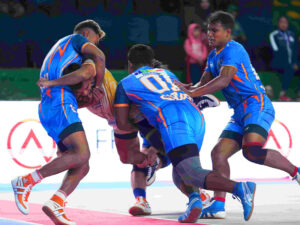 Kathmandu Mavericks won The first Kabaddi Match Against Pokhara Lakers scoring 42 Points!